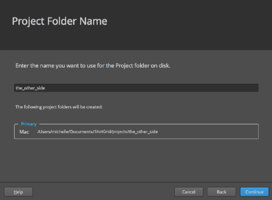 Project folder