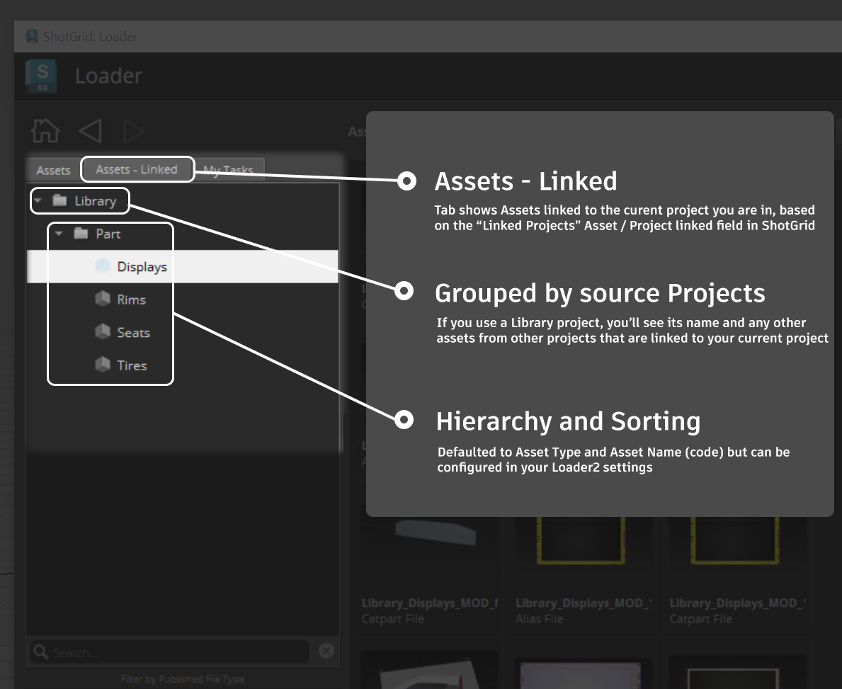 Loader Tab for Assets - Linked Description