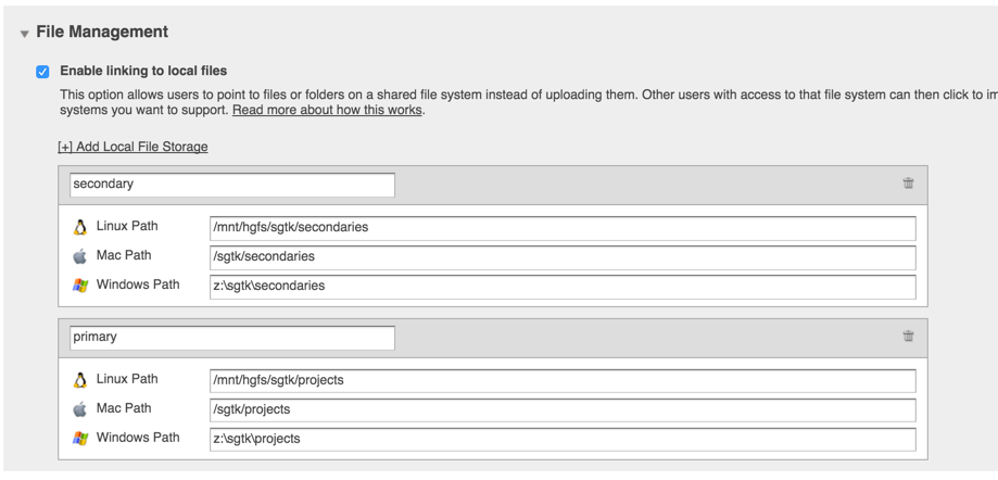 ShotGrid file management prefs