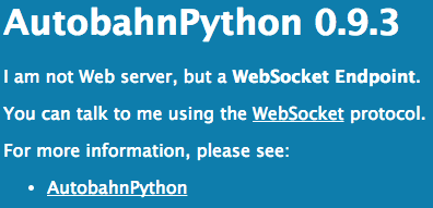 Autobahn Python message