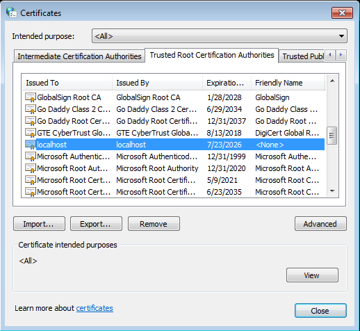 Windows Certificates