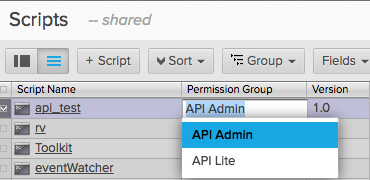 API permission group