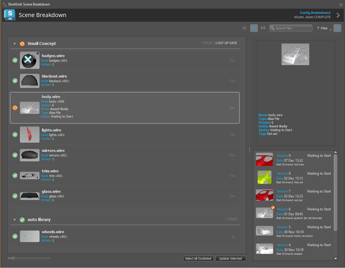 Overview of the breakdown2 app