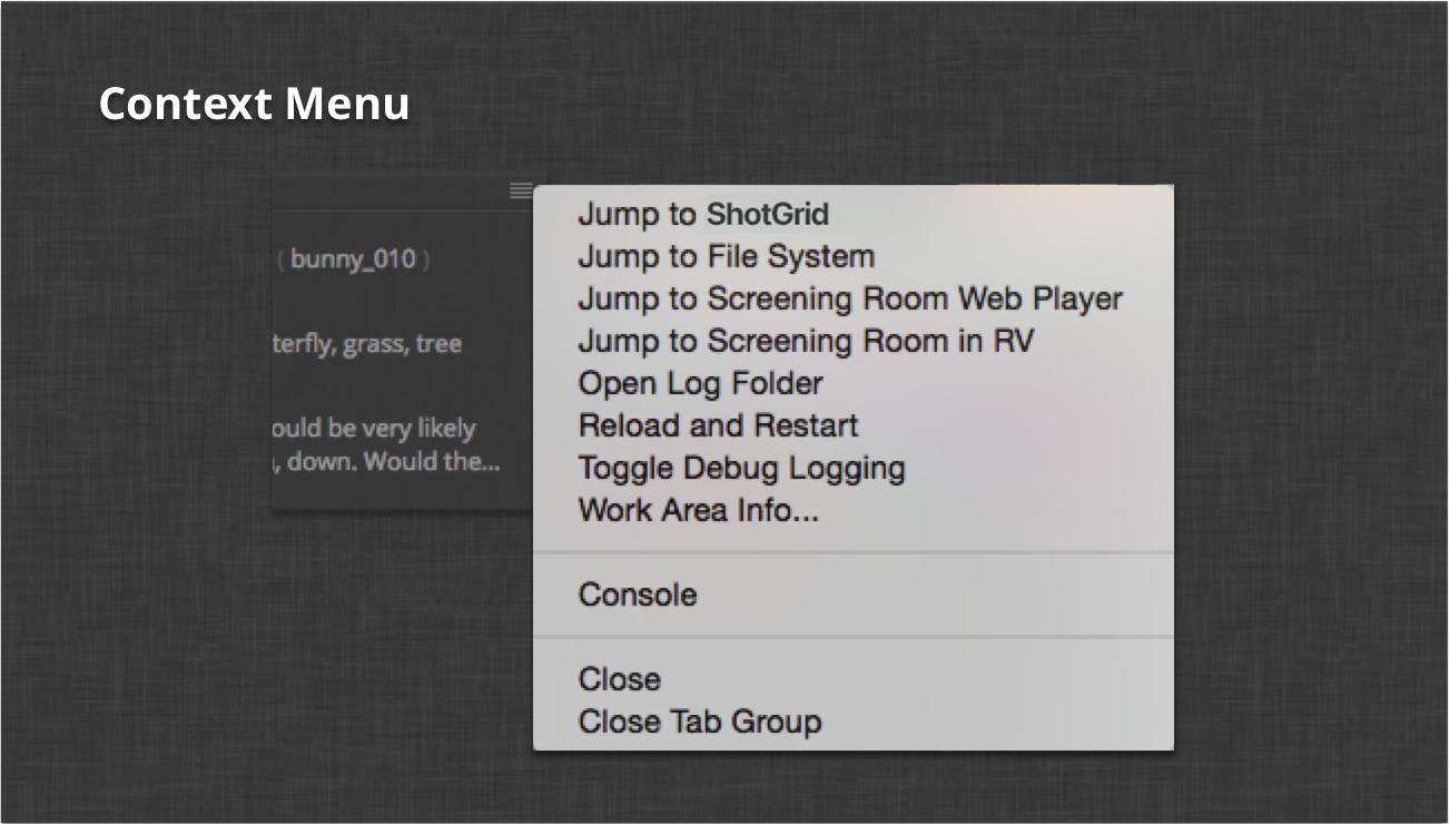 Context Menu