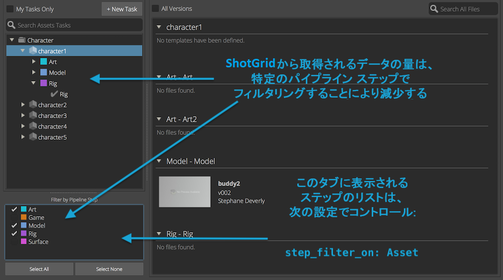 ステップのフィルタ