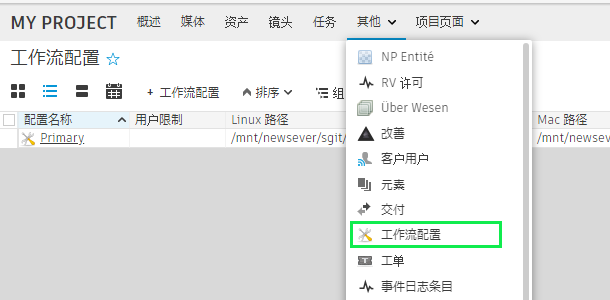 访问 PipelineConfiguration 实体页面